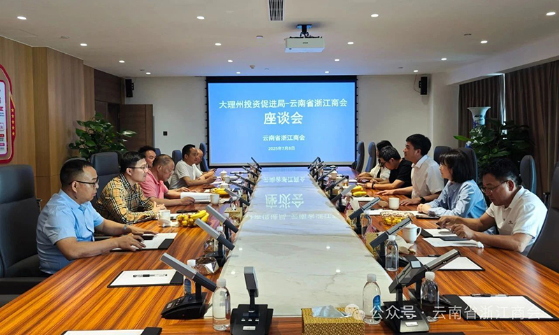 大理州投资促进局领导一行到商会座谈交流