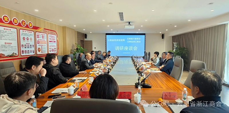 云南省投资促进局王迅局长一行与浙江商会、川渝商会代表座谈交流