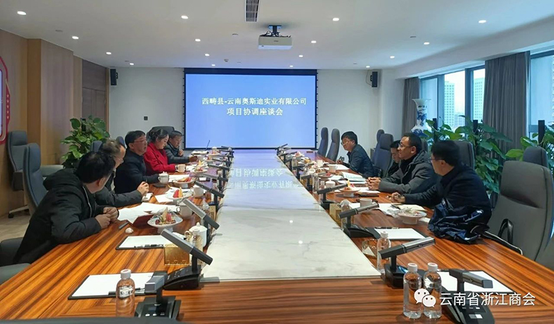 文山州西畴县委县政府领导一行到商会召开项目协调座谈会