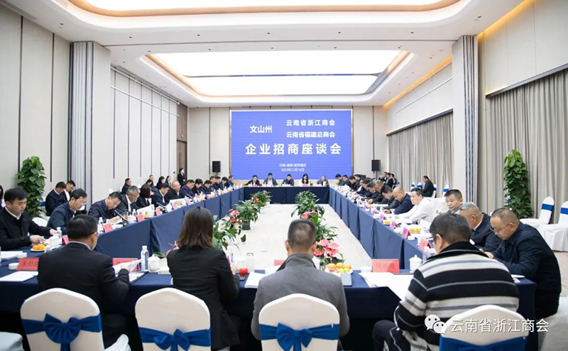 文山州与云南省浙江商会 福建总商会举行招商座谈会