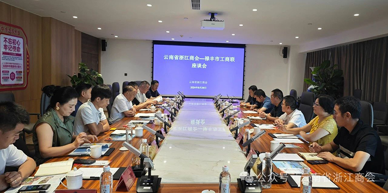 楚雄州禄丰市工商联领导一行到商会座谈交流