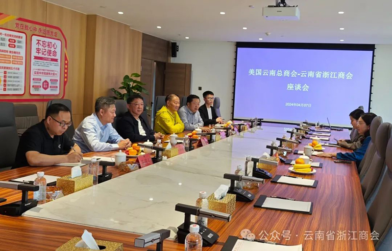美国云南总商会会长姚依娜一行到商会座谈交流